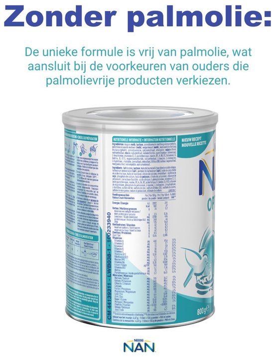 Nestlé NAN OptiPro 2 Babyvoeding - Melkpoeder 2 x 800g - Groeimelk Vanaf 6 Maanden — afbeelding 4