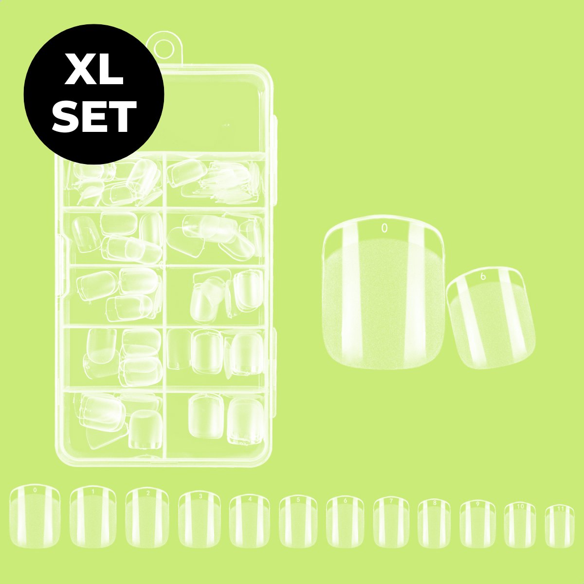 Goedkoopste Renalux - Nageltips Short - Nageltips voor Gelnagels - Nageltips Naturel - Nageltips Transparant Set - Nepnagels - Kunstnagels - Plaknagels - Press On Nails - 120 Stuks