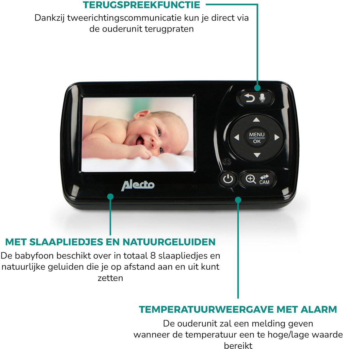 Alecto DVM71BK Babyfoon met Camera - afbeelding 3