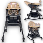 Twinky® Kinderstoel SWING – 3-in-1 Kinderstoeltje Set met Schommel & Ligfunctie – Inklapbare Eetstoel Baby en Babystoel Voor Aan Tafel – Kinderzetel, Peuterstoeltje en Meegroeistoel in 1