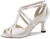 Werner Kern Francis Dansschoenen Dames Wit Satijn - Bruidsschoenen - Suede zool voor binnen - Bandjes over de wreef - Salsa, Latin, Bachata, Kizomba - Werner Kern Bridal - Wit - 38 2/3