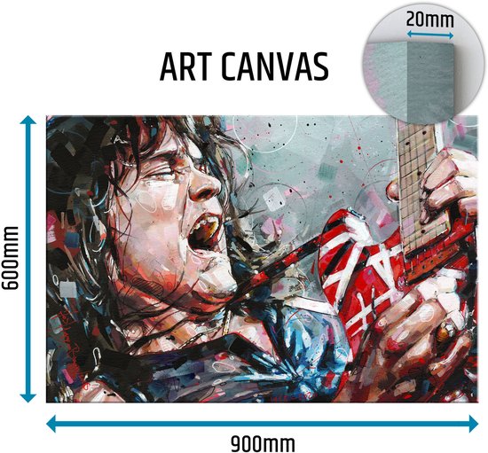 Eddie van Halen canvas 90x60 cm