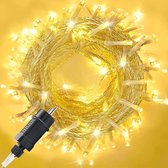 Kerstverlichting - Verlichting voor Kerst - Lichtsnoer voor buiten - 20 m kabel en 200 leds - Verlichting voor Kerst, feestjes, en meer – Waterdicht – Lichtsnoer voor tuin – Warmwit met timer