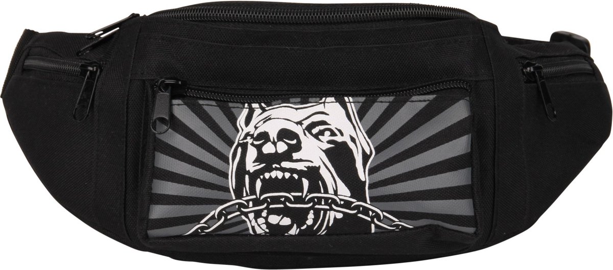 100% Hardcore - heuptas - *DOG-1* - zwart met rood