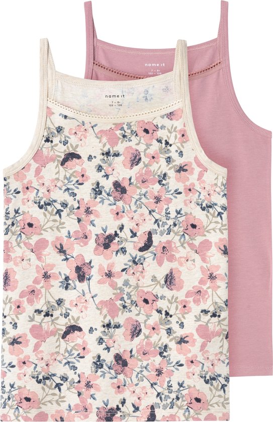 NAME IT NKFSTRAP TOP 2P NOSTALGIA FLOWER NOOS Sous-vêtements Filles - Taille 146/152