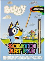 Bluey Scratch boekje - krasplaten maken - scratch art 21 x 15 cm incl. kraspen