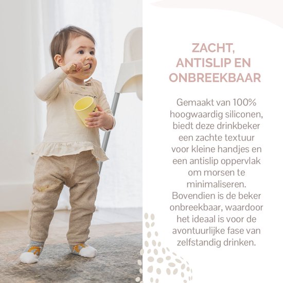 Sophie de giraf Beker - Kinder servies - Drinkbeker - Vaatwasser- en magnetronbestendig - Siliconen - In witte geschenkdoos - Geel van Sophie de Giraf. — afbeelding 2