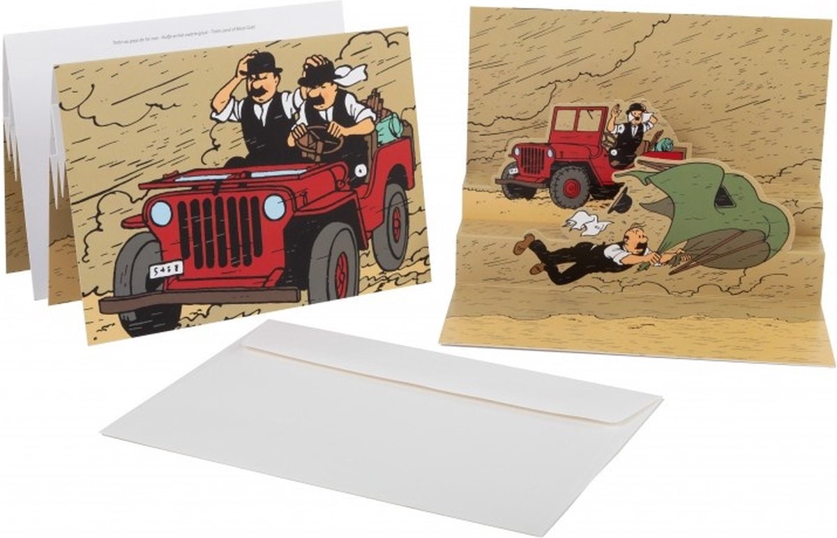 Kuifje De Rode Jeep Pop Up Kaart