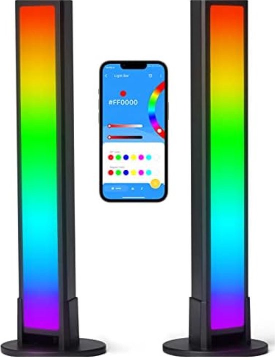 Foto: Gaming accesoires voor kamer gaming decoratie gaming accesoires voor op bureau led lichtbalk rgb smart led lamp met meerdere lichteffecten en muziekmodi voor gaming