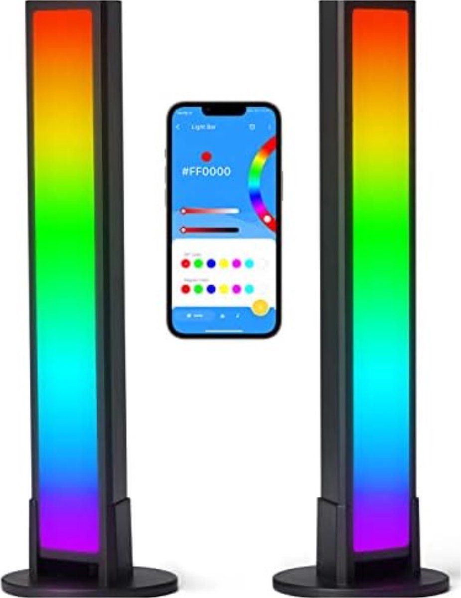 Gaming Accesoires voor Kamer - Gaming Decoratie - Gaming Accesoires voor Op Bureau - LED-lichtbalk, RGB Smart LED-lamp met Meerdere lichteffecten en Muziekmodi voor Gaming