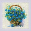 RIOLIS Forget Me Nots in a Basket borduren (pakket) 2170