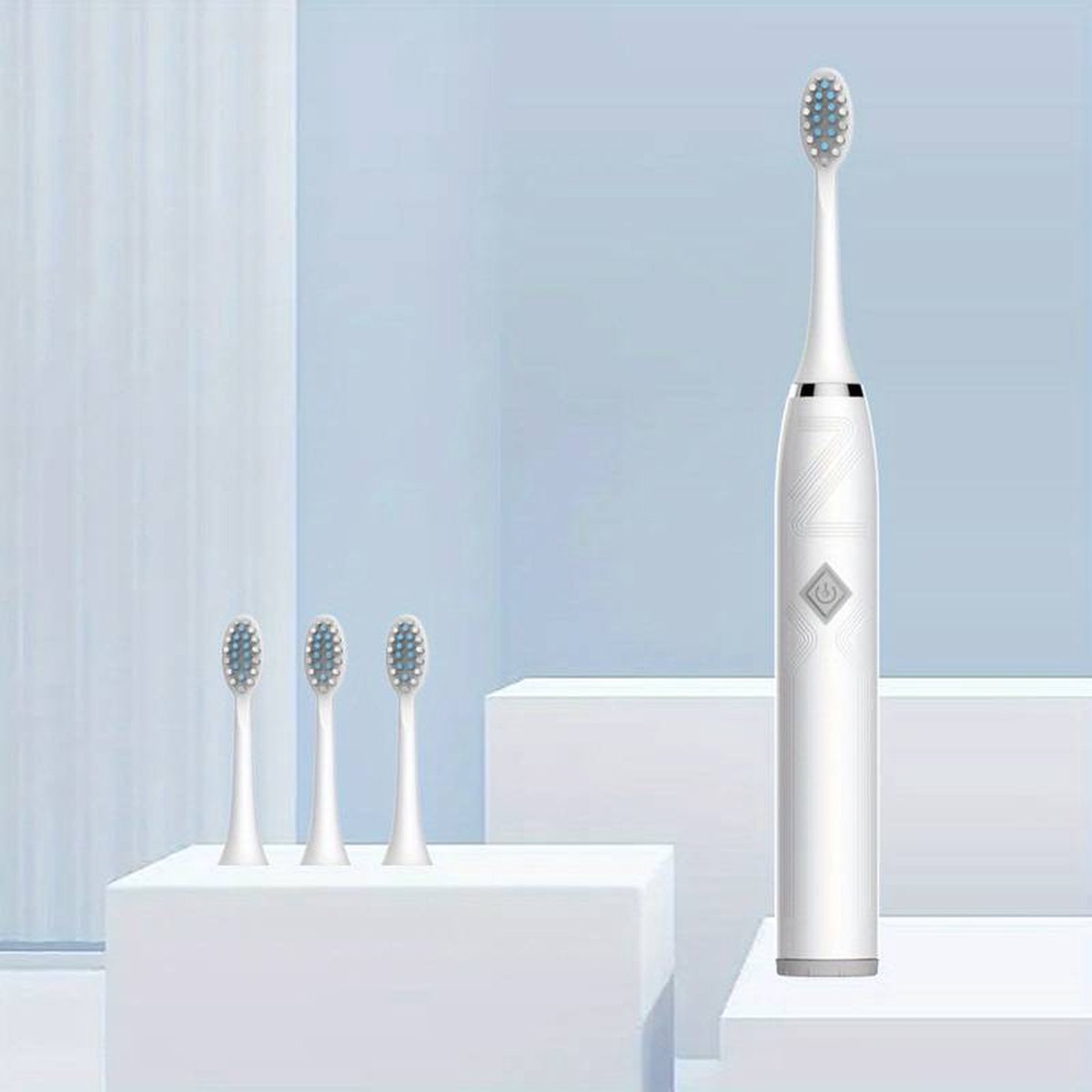 Fameilleur Elektrische tandenborstel wit waterdichte elektrische tandenborstel usb oplaadbaar schone tanden soft care- elektrisch- tand- tanden borstel- gebit- hygiene- hygiëne- water dicht- waterdicht- mond verzorging- mondverzorging pro vitality