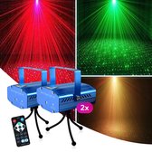 Discolamp LED Laser - Stroboscoop - Feestverlichting - 2 STUKS