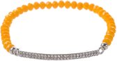 Bracelet Behave Stretch composé de perles de verre facettées avec pierres