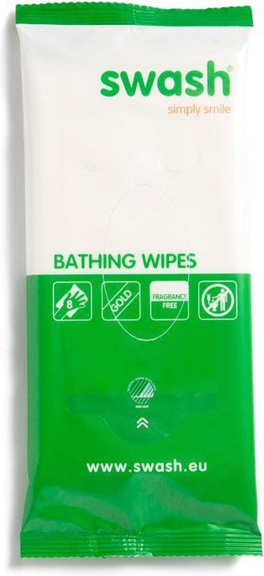 Swash Gold geurvrije badhanddoekjes met 8 stuks. "simply smile"