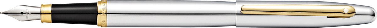 Sheaffer vulpen - VFM E9422 - F - Polished chrome gold plated