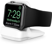 By Qubix Siliconen Apple Watch houder - Wit - Geschikt voor alle series Apple Watch standaard - docking station