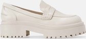 Mangará Dames schoenen Carvalho Geitenleer - 6cm Blokhak - Beige - Maat 38