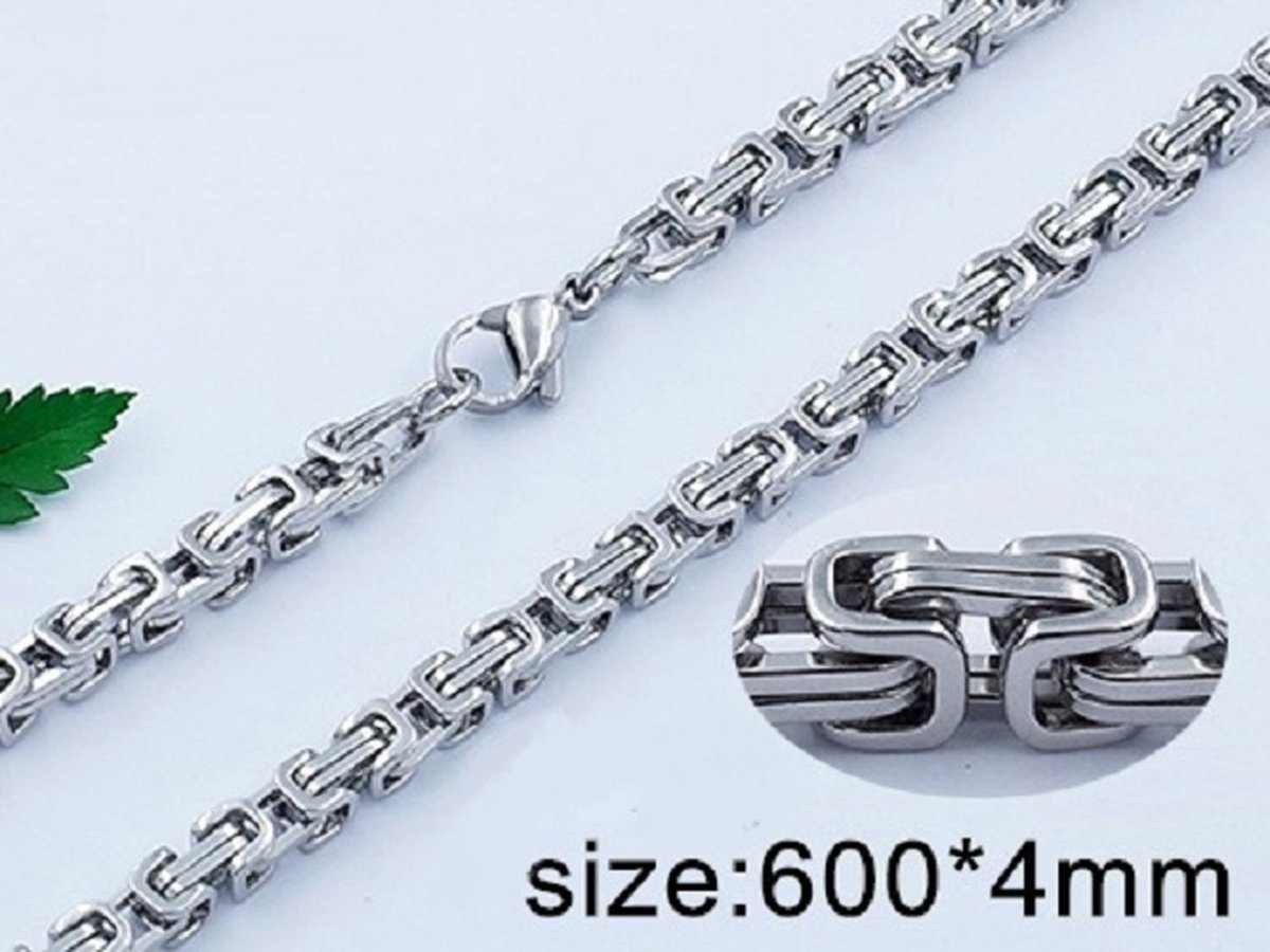 Pronkjuweel RVS set ketting en armband stainless steel ketting 60 cm armband 23cm 3698