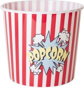 Gerimport Popcorn bak - rood/wit - kunststof - D21 - 7 liter - herbruikbaar