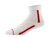 SEALSKINZ Road Aero Ankle Sock White Red
