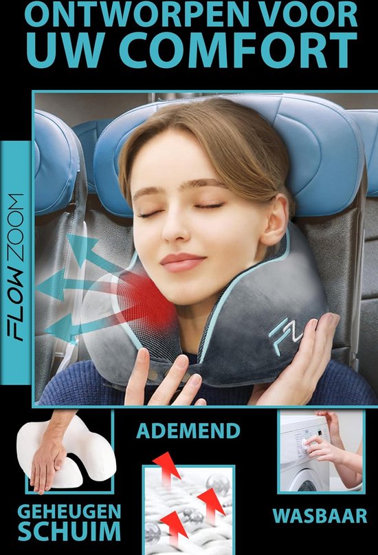 Travel Pillow Comfortable Travel Neck Pillow U Shape Support Neck and Head to Re