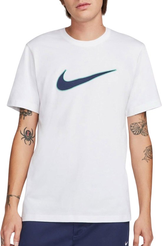 T-shirt Nike Sportswear Big Logo White Hyper Turquoise