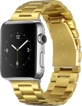 Bandje geschikt voor Apple Watch 38/40MM - Geschikt voor Series 1/2/3/4/5/6/7/8/9/SE - Maat One Size - Horlogebandje - Metaal - Goud