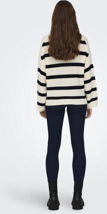 Jdy Justy L/S Stripe Pullover KNT Noos, Eggnoga, XXL