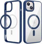Hoesje Voor iPhone 14 Plus Met Magsafe Achterkant Case Cover Navy Blue - Blauw