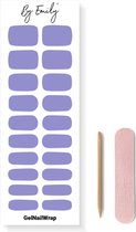 By Emily® Gel Nagel Wraps 'Indigo Illusion' - Gellak Stickers - SpringNails- Lente - UV Lamp Gelnagels - Langhoudende Nagelstickers - Nail Art Folie - 20 Stickers - UV LED Lamp Vereist