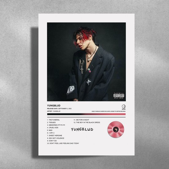Yungblud - Yungblud - Poster métal 30x40cm - couverture de l'album