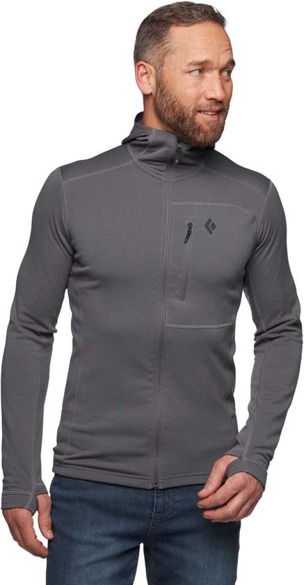 Black Diamond Coefficient Fleece Voering Met Ritssluiting Grijs M Man