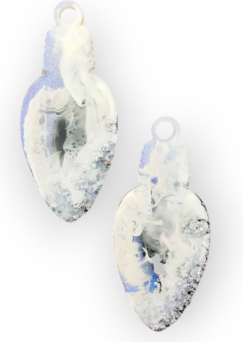 Resin Art JR: Unieke hoogwaardige kwaliteit epoxy kersthangers / Handgemaakte kerstdecoratie / Kerstversiering