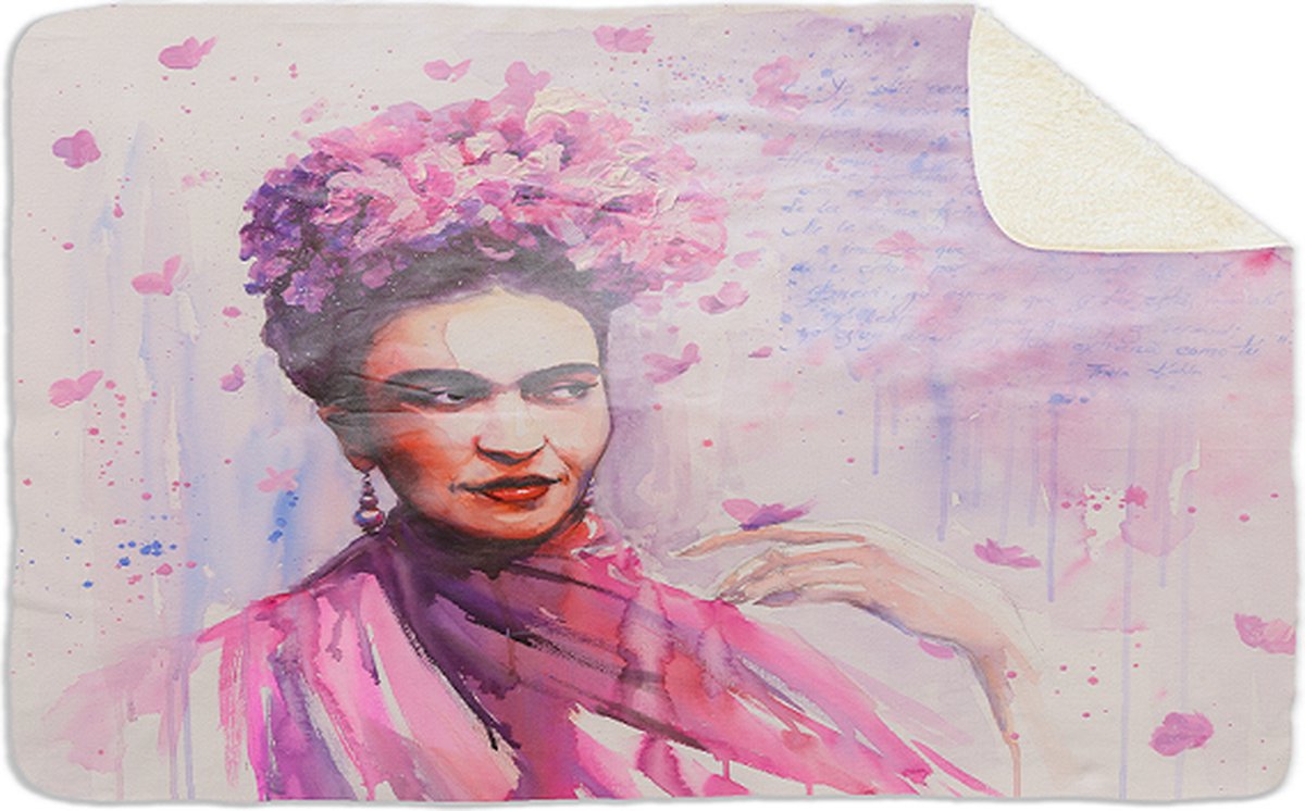 Fleecedeken Dame, FD2023302, 96x146cm, Polyester Sherpa, deken met print