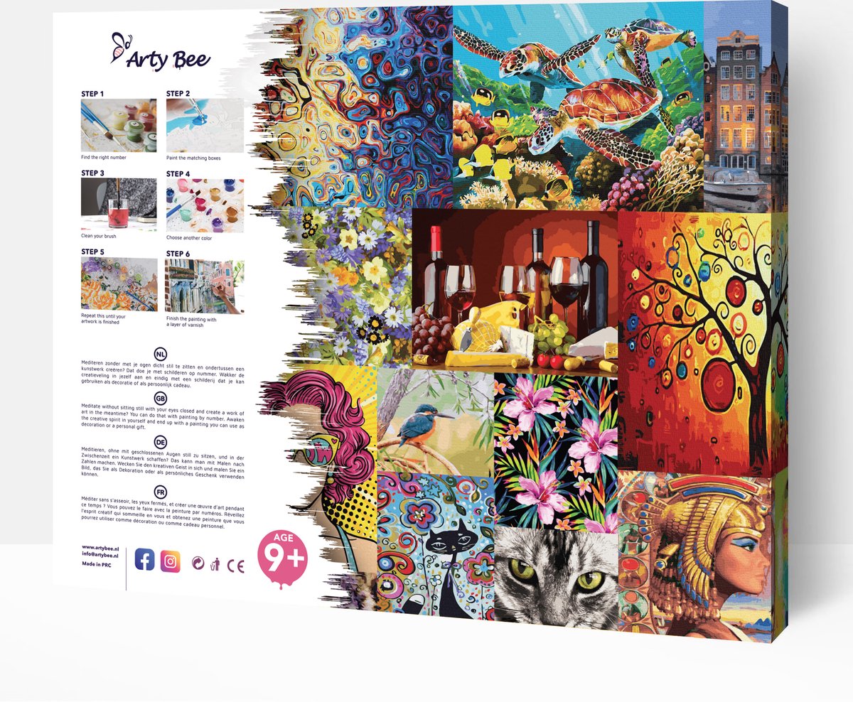 Schilderen Op Nummer Volwassenen DIY Hybrid Paint By Number Diamond Painting - Compleet Hobby Pakket op Frame met Vernis - ®Arty Bee - The Lion King - 40x50cm — afbeelding 4