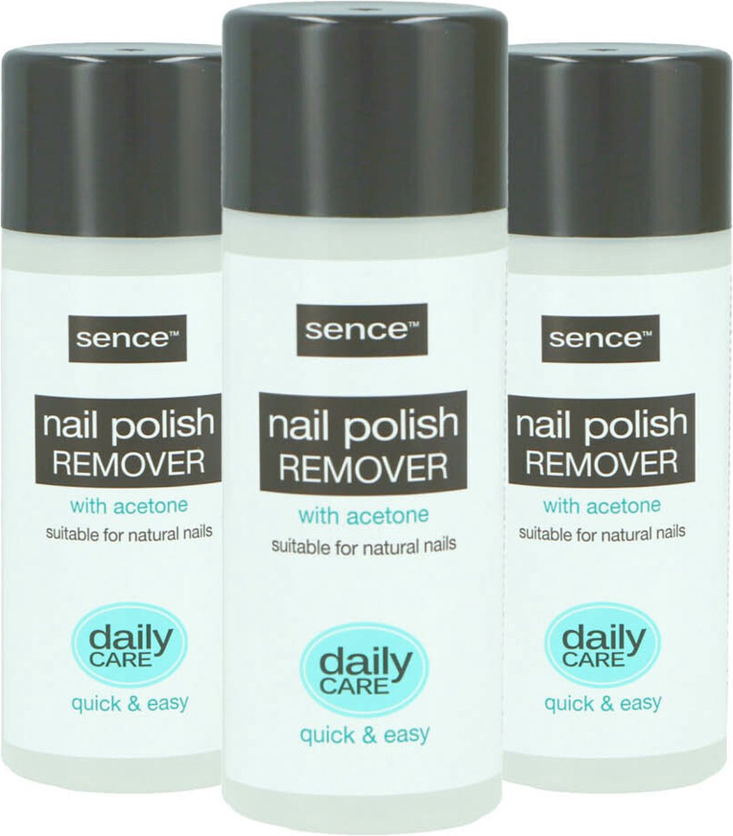 Goedkoopste 3x Sence Nagellak Remover met Aceton 200 ml