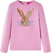vidaXL-Kindershirt-met-lange-mouwen-konijnenprint-104-rozebruin