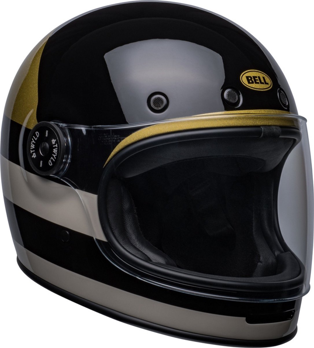 Bell Bullitt Atwyld Replica Gloss Black Gold Helmet Full Face XL - Maat XL - Helm