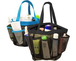 YuCool Portable 2 Pack Shower Caddy Quick Dry Bag with Accessories for Bath Shower Organizer with 8 Compartments for Shampoo, Soap and Other