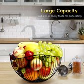 Fruitschaal Zwarte, 25x14cm Fruitmand, Fruitschaal Ontwerp Moderne Fruitschaal Zwart Fruithouder, Fruit Bowl