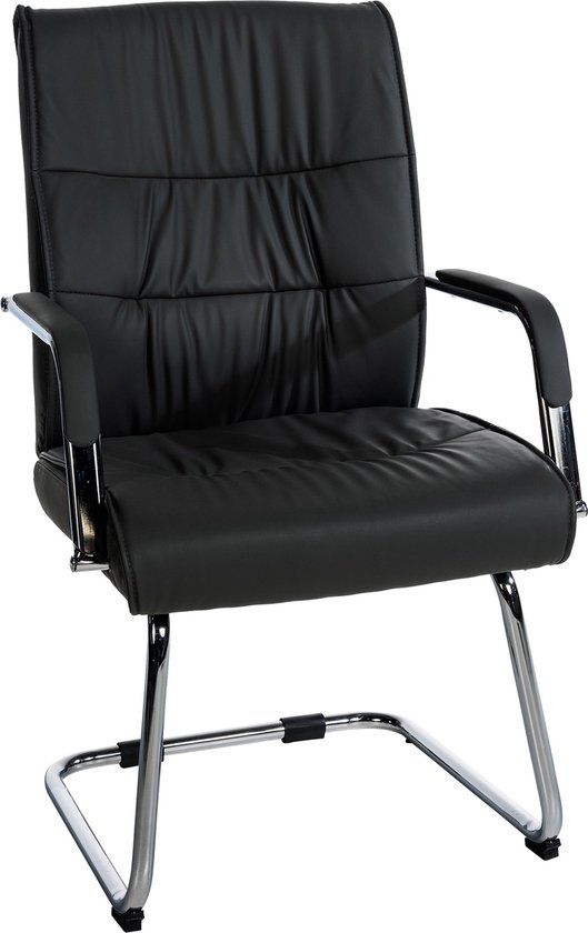 Chaise de salle à manger Clp Sievert - Cuir artificiel - Noir