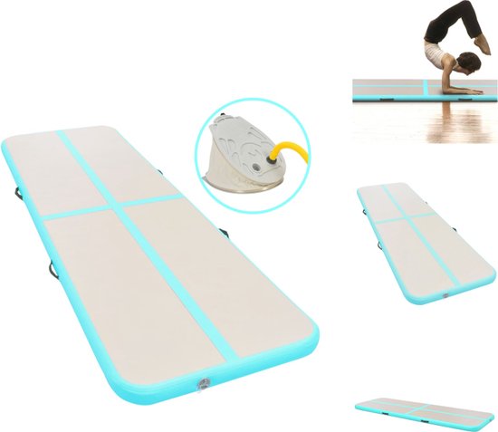 vidaXL Opblaasbare sportmat - 700 x 100 x 10 cm - Sterk en duurzaam - Yogamat