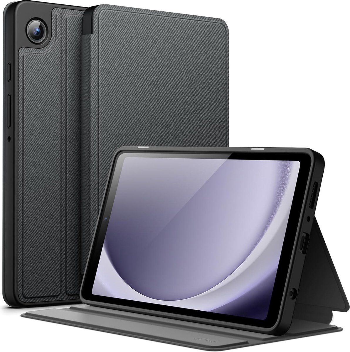 Geschikt voor Samsung Galaxy Tab A9 Folio Standaard Beschermende Cover - Zwart