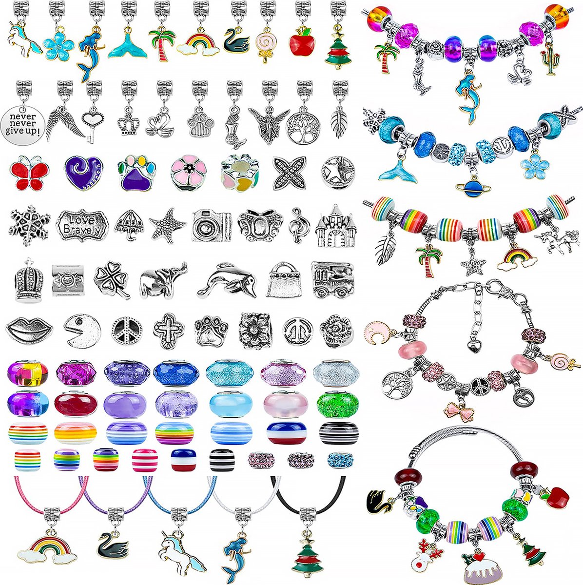 RHYTHMFLAME Kit de fabrication de Bijoux - 150 pièces - Fabriquez vos eigen  bijoux 
