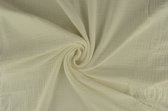 10 meter mousseline stof op rol - Gebroken wit - 135cm breed - Double gauze op rol