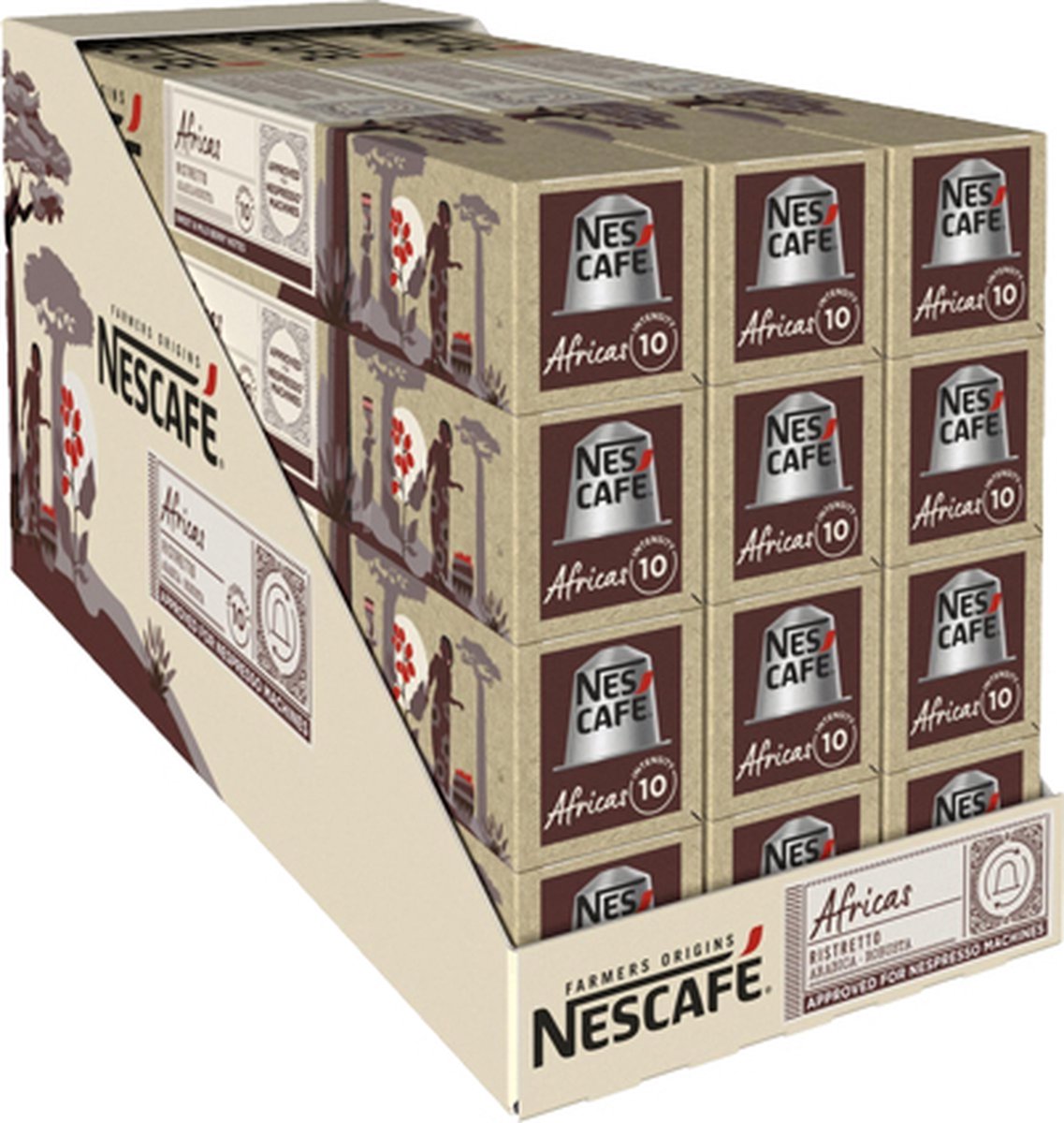 Nescafé Farmers Origins Africas Ristretto Nespresso capsules - 120 koffiecups