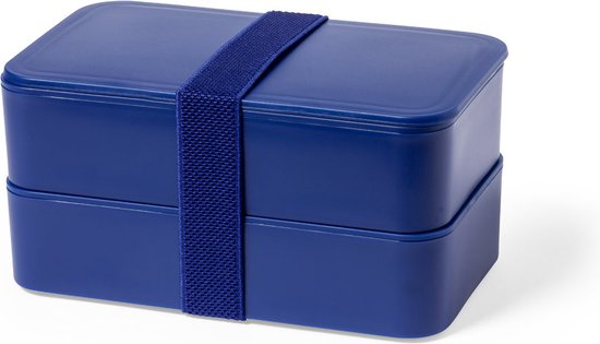 Onetrippel Compartiment Lunchbox Blauw - Broodtrommel - Brooddoos - Lunchbox volwassenen - 1,4 liter