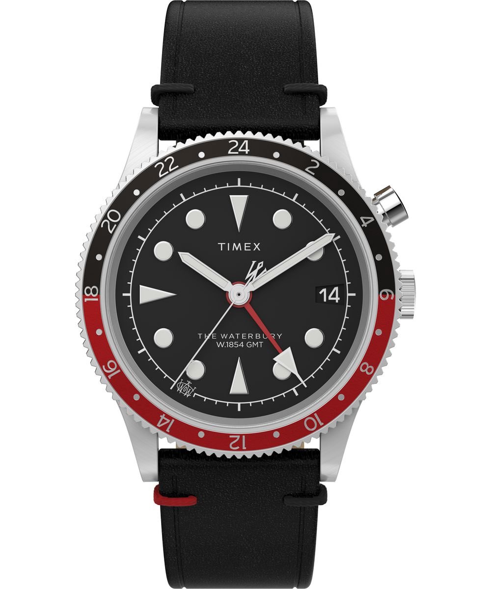 Timex Traditional TW2W22800 Horloge - Leer - Zwart - Ø 40 mm