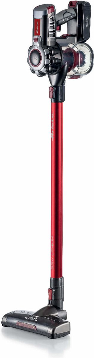 Ariete 2757 draadloze steelstofzuiger - met opzetstukken - Kruimeldief - 45 min accuduur - rood